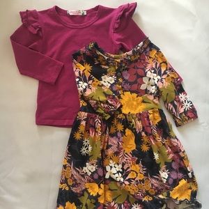 Gem toned shirt and dress